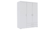 Drehtürenkleiderschrank Rasant, alpinweiß, 127 x 188 cm