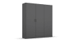 Drehtürenschrank 36A4 Allrounder, grau, 136 x 197 cm