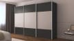 Schwebetürenschrank Contido, grau/graphit, 242 x 223 cm