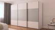 Schwebetürenschrank Contido, weiß/grau, inkl. Zubehör