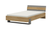 Bett clip, Eiche/grau, 120 x 200 cm