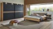 Schlafzimmer Cabrillo, basalt/Balkeneiche furniert, 180 x 200 cm, Schrank 270 x 230 cm