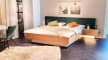 Bettanlage Silea-S, jade/Asteiche-Nachbildung, 180 x 200 cm