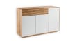 Sideboard Riva, Eiche massiv/weiß, inkl. Push-to-Open Funktion 