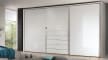 Schwebetürenschrank Visio, weiß, 298 x 240 cm, inkl. TV-Fach