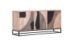 Sideboard Atari, Mangoholz/schwarz, inkl. Softclose Funktion 