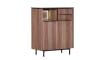 Highboard Pannelli, Akazie/schwarz