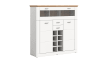 Barschrank Modern Times, weiß/Eiche-Nachbildung