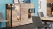 Highboard Andra, Eiche rustico/anthrazit