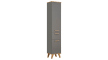 Hochschrank Glow, quarzgrau Glanz