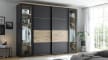 Kleiderschrank Smoothy, anthrazit/Viking Eiche-Nachbildung, 267 x 225 cm