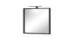 Spiegel Spell, schwarz, 65 x 65 cm, inkl. Aufsatzleuchte