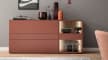 Sideboard Amaya, samtbeere/Eiche, inkl. inkl. Push to Open Funktion