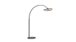 LED-Standleuchte Mondo Famera, holz/schwarz, inkl. CCT und Fernbedienung
