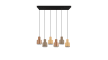 Pendelleuchte Agudo, mehrfarbig, 6 flammig, 85 cm