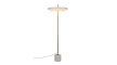 LED-Standleuchte Keaton, grau/coffee, inkl. Sensordimmer