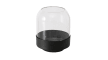 Vase Malena, schwarz/transparent, 12,5 cm