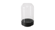 Vase Malena, schwarz/transparent, 18 cm
