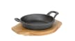 BBQ Servierpfanne mit Holzbrett, 16 cm