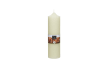 Kirchenkerze, ivory, B/H 30 x 7,5 cm