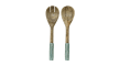 Besteckset, blau/braun