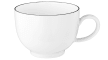 Kaffeetasse Lido Black Line in weiß, 0,22 l