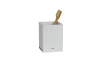 Zahnputzbecher Cube, weiß, 11 cm