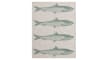 Geschirrtuch Fisch, grau/grün, 50 x 70 cm