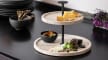 Etagere Manufacture Travertine, beige, 2-teilig