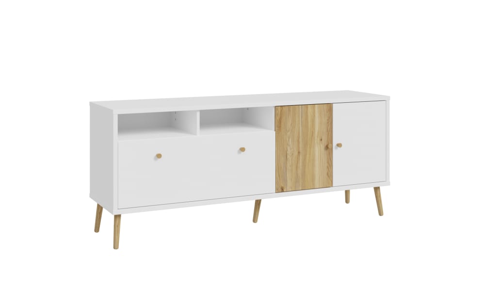 hardi TV-Unterschrank Harllson EasyKlix, weiß/Mauvelle Eiche-Nachbildung holz Holzdekor