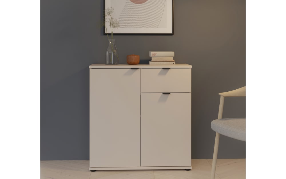 hardi Kommode Ganymede, sandfarbig, 80,1 cm Kunststoff, MDF 80.1 x 82.3