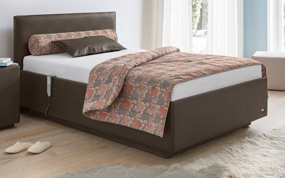 RUF Betten Motor-Polsterbett Composium, braun, 120 x 200 cm Stoff