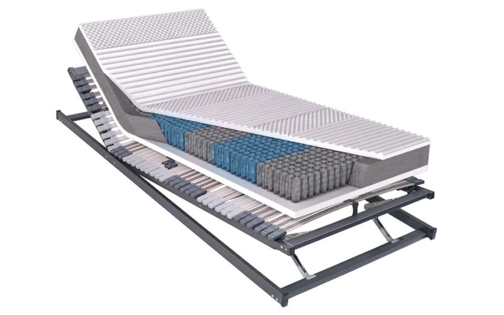 Musterring Matratzen-Set Orthomatic 2.0 Plus TT, Härtegrad soft/Lattenrost Orthomatic 2.0 Comfort FHR Flex weiß Stoff, Holz