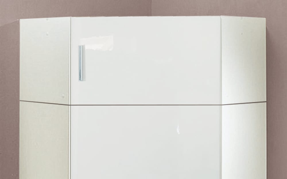 wimex Eckaufsatzschrank Malta, weiß Hochglanz, Kunststoff, Lack