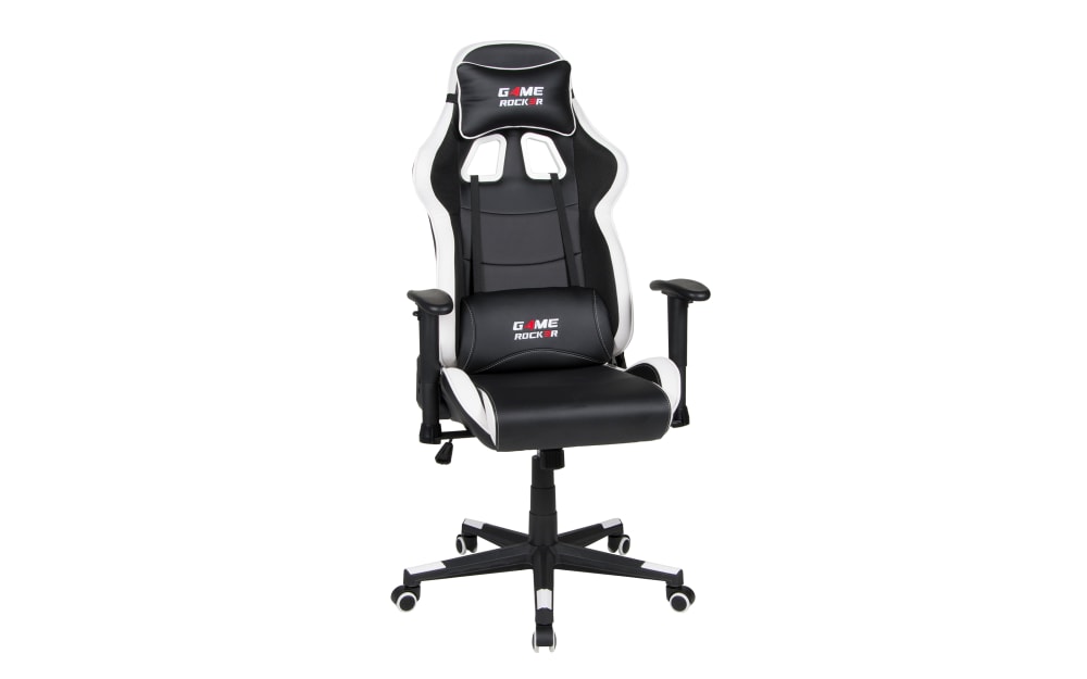 Duo Collection Gaming Stuhl G-10, Kunstleder, schwarz/weiß Kunstleder, Nylon, Kunststoff