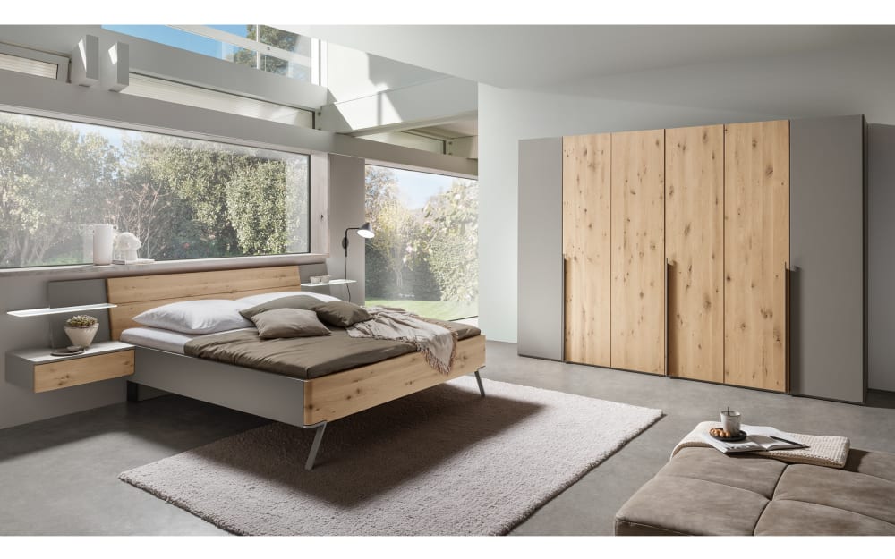 Thielemeyer Schlafzimmer Para, Wildeiche massiv/Lack fango holz Massivholz, Lack