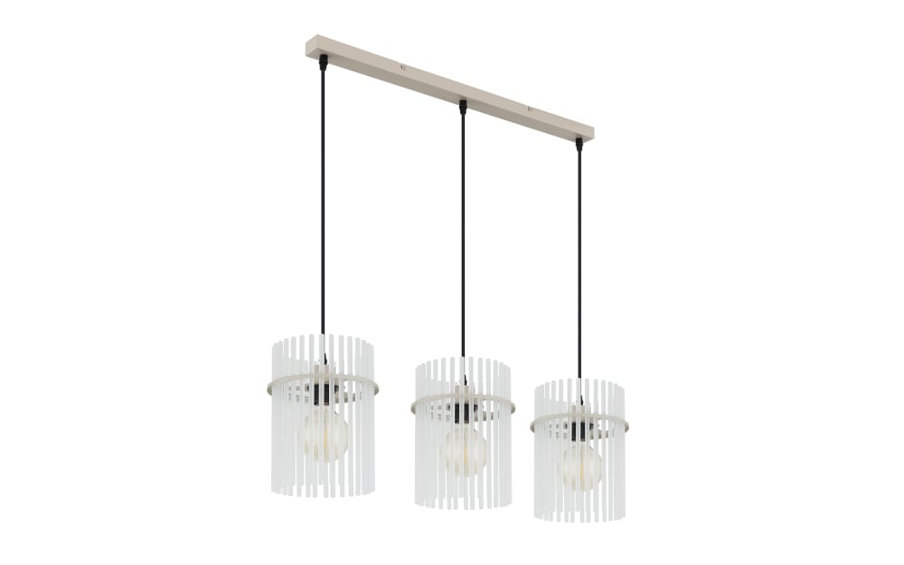 Pendelleuchte Gorley, beige, 80 cm Glas, Metall 40 x 80