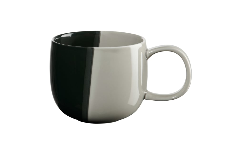 Asa Selection Henkelbecher Joy, schwarz/grau, 0,4 l Porzellan