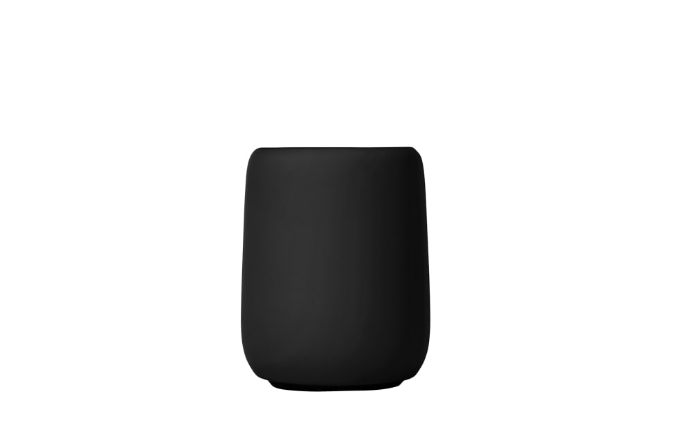 blomus Zahnputzbecher Sono, black schwarz Keramik, Kunststoff