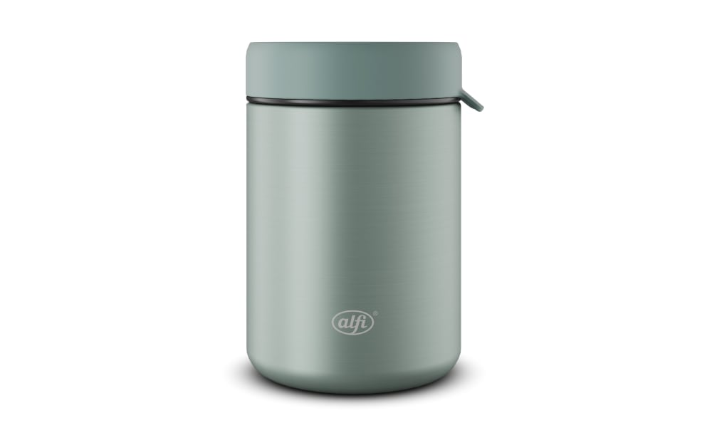 Alfi Isolier-Speisebecher ISO Food Mug, grün, 0,35 l Edelstahl, Silikon