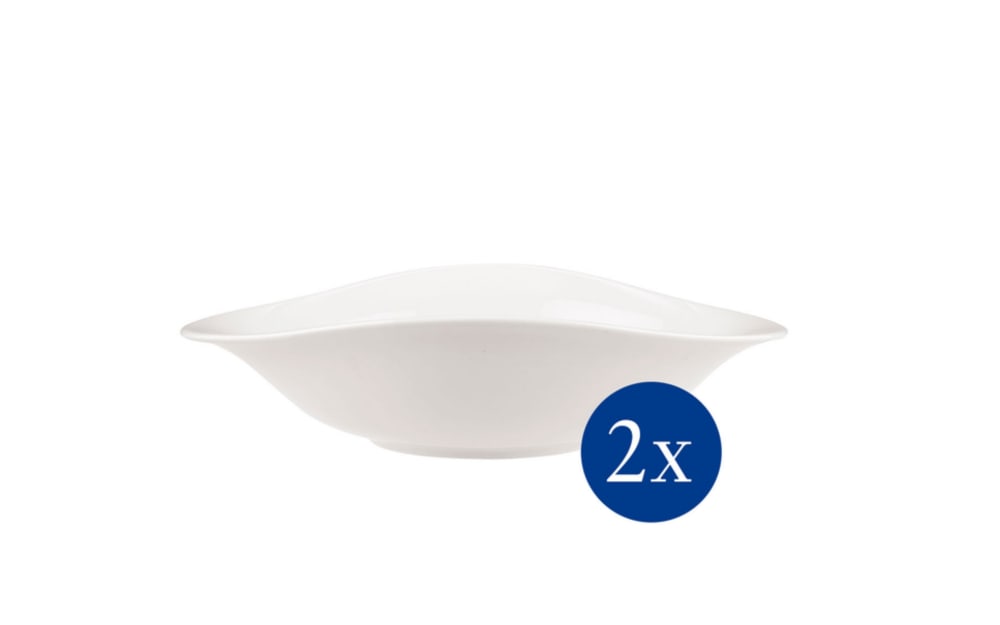 Villeroy & Boch Pastaschale Vapiano in weiß, 2-teilig Porzellan 27 x 21