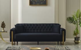 Kippsofa 3-Sitzer Crystal, schwarz, inkl. Kippfunktion