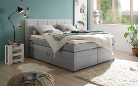 Boxspringbett Tacoma 3, Uran schlamm, 180 x 200 cm, inkl. Topper und Bettkasten