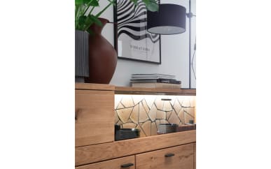 LED-Bandbeleuchtung für Highboard, Venedig, inkl. Trafo und Zuleitung