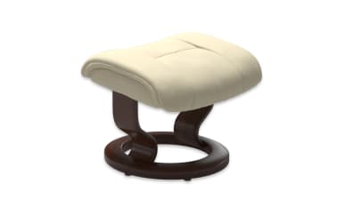 Hocker Mayfair in Paloma vanilla mit Classic braun Gestell