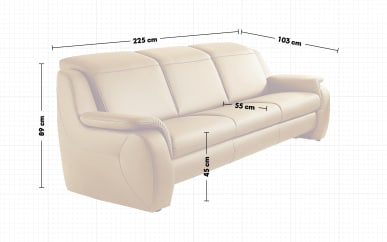 Sofa 3-sitzig in curry