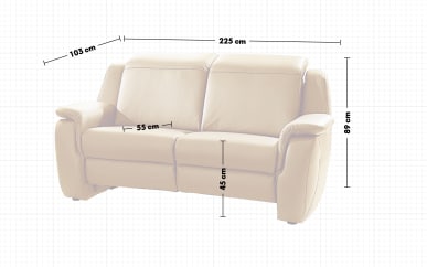 Sofa 2-sitzig in curry