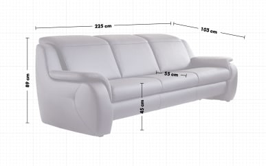Sofa 3-Sitzer in dunkelblau