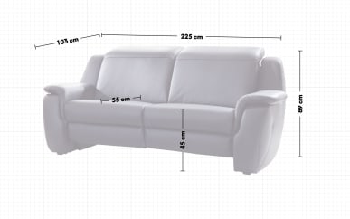 Sofa 2-Sitzer in dunkelblau