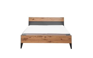 Doppelbett Keni, graphit matt, 180 x 200 cm